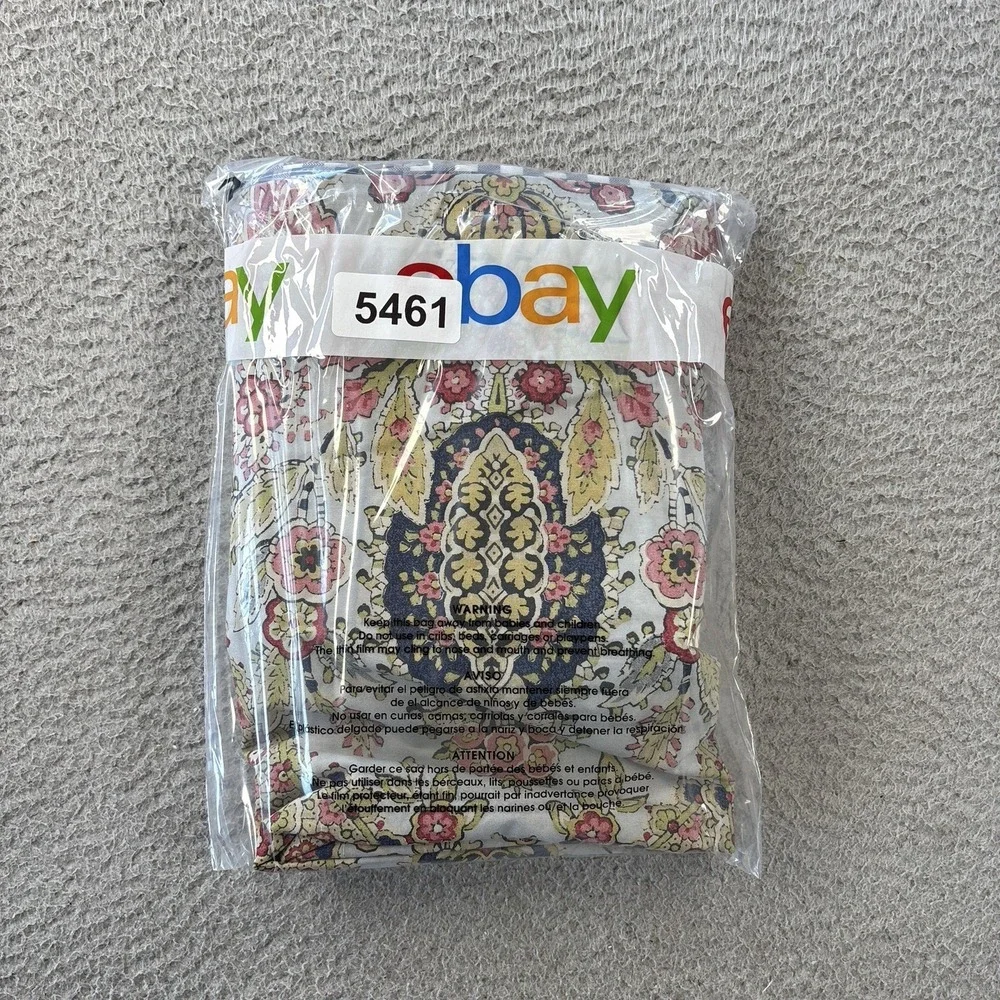 Set Of 2 Pottery Barn Florentine Paisley Shams Standard Reversible Gingham